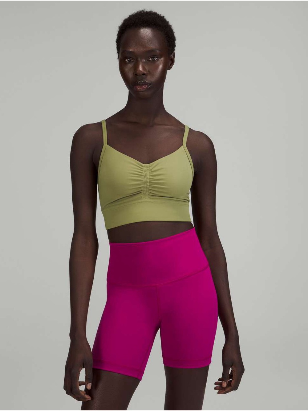 Lululemon Nulu Front-Gather Yoga Bra Light Support, B/C Cup Bronze Green